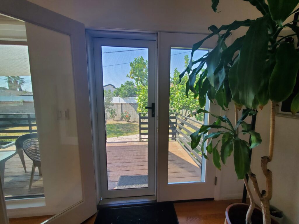 French Security Screen Door and Fixed Security Window Screens in North Hollywood, CA.